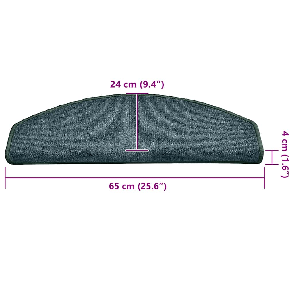 Stufenmatten 30 Stk. 65x24x4 cm Dunkelgrün Halbrund Groß