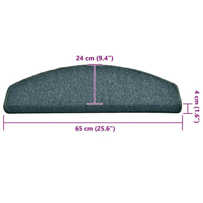 Stufenmatten 30 Stk. 65x24x4 cm Dunkelgrün Halbrund Groß