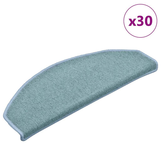 Stufenmatten 30 Stk. 65x24x4 cm Seeblau Halbrund Groß