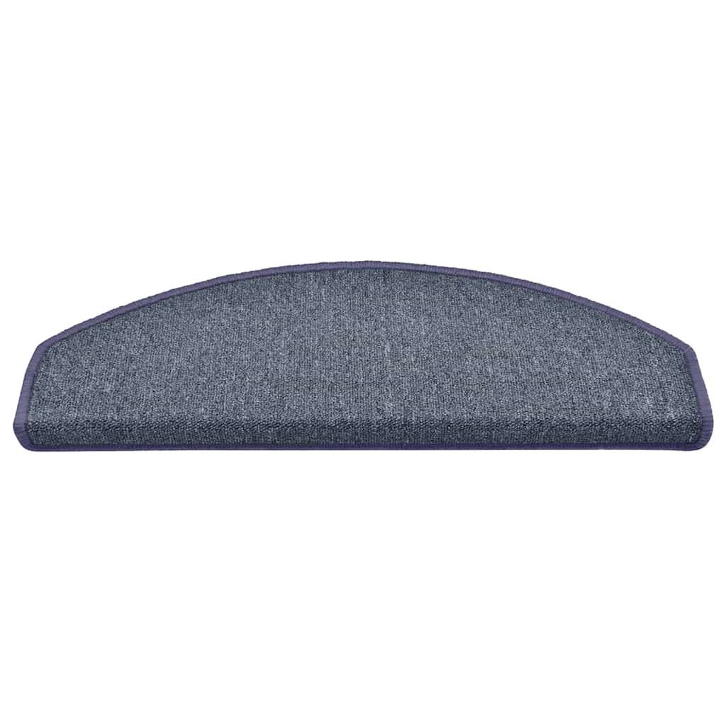 Stufenmatten 30 Stk. 65 x 24 x 4 cm Dunkelgrau und Blau Halbrund Groß
