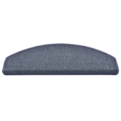 Stufenmatten 30 Stk. 65 x 24 x 4 cm Dunkelgrau und Blau Halbrund Groß