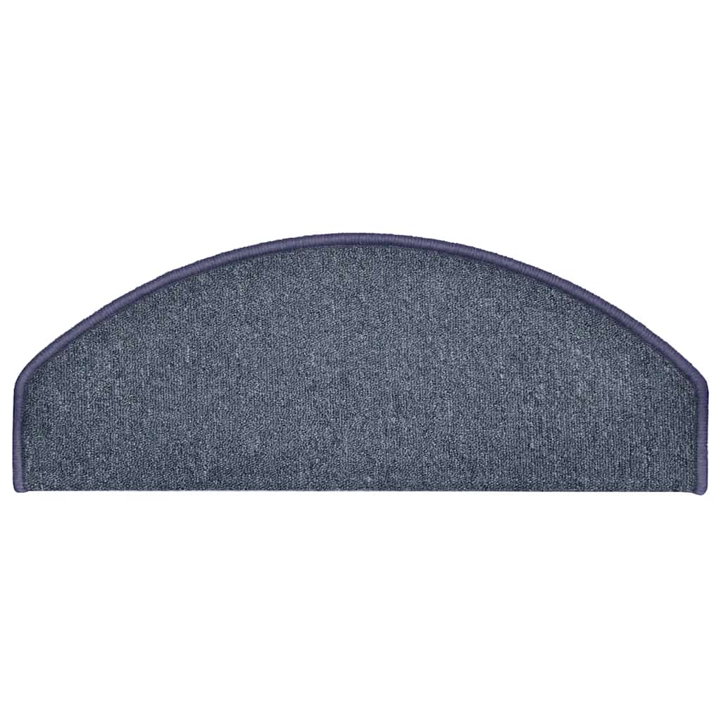 Stufenmatten 30 Stk. 65 x 24 x 4 cm Dunkelgrau und Blau Halbrund Groß