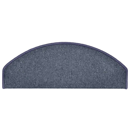 Stufenmatten 30 Stk. 65 x 24 x 4 cm Dunkelgrau und Blau Halbrund Groß