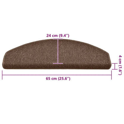 Stufenmatten 30 Stk. 65x24x4 cm Braun Halbrund Groß