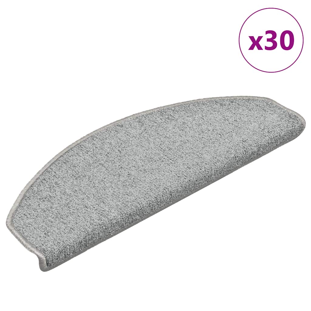 Stufenmatten 30 Stk. 65x24x4 cm Hellgrau Halbrund Groß