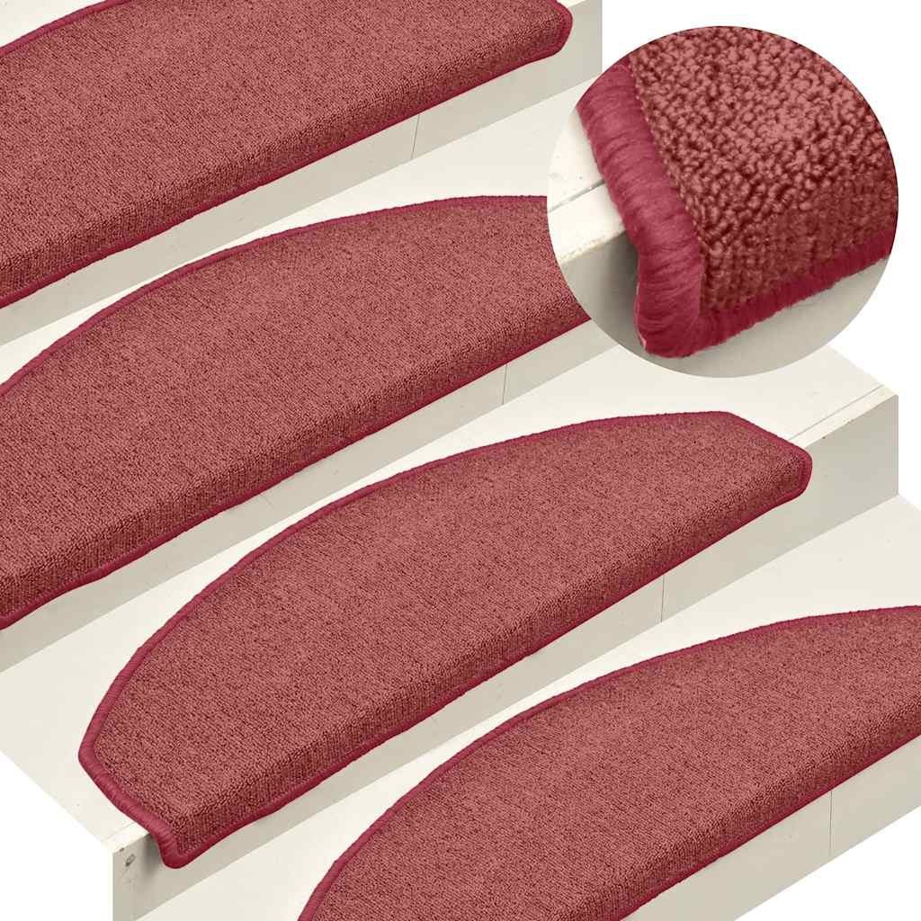 Stufenmatten 30 Stk. 65x24x4 cm Bordeaux Halbrund Groß