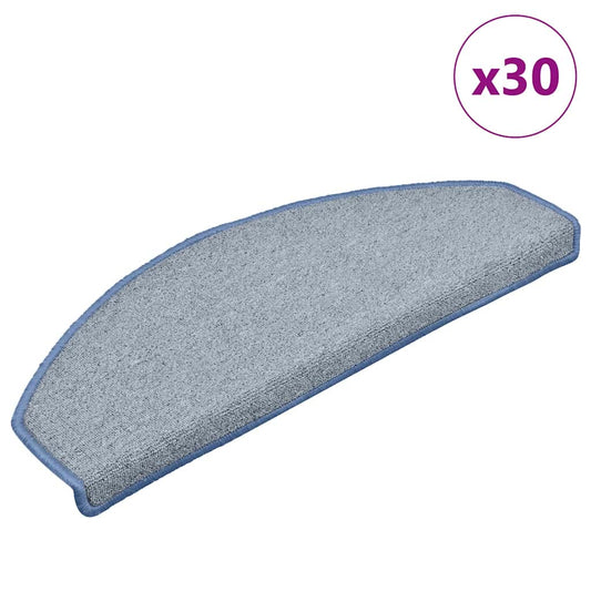 Stufenmatten 30 Stk. 65x24x4 cm Hellgrau und Blau Halbrund Groß