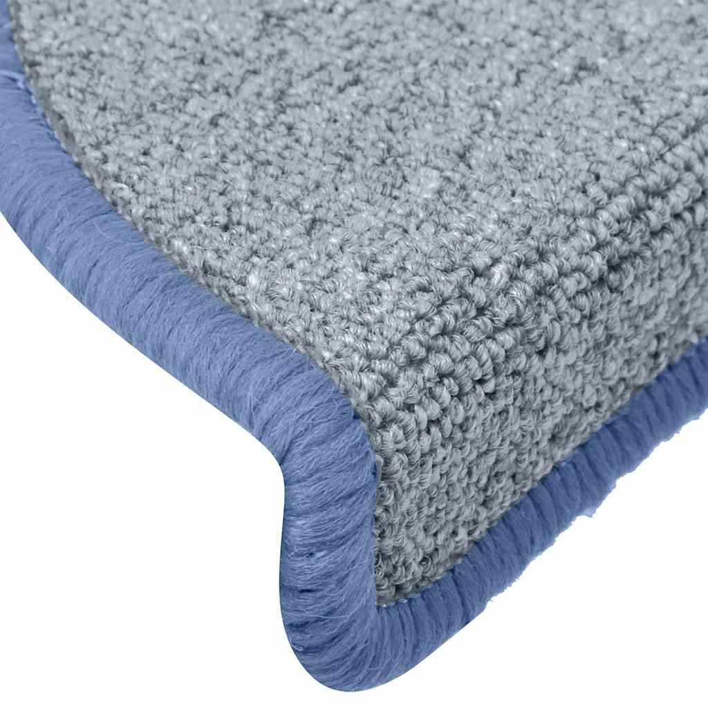 Stufenmatten 30 Stk. 65x24x4 cm Hellgrau und Blau Halbrund Groß