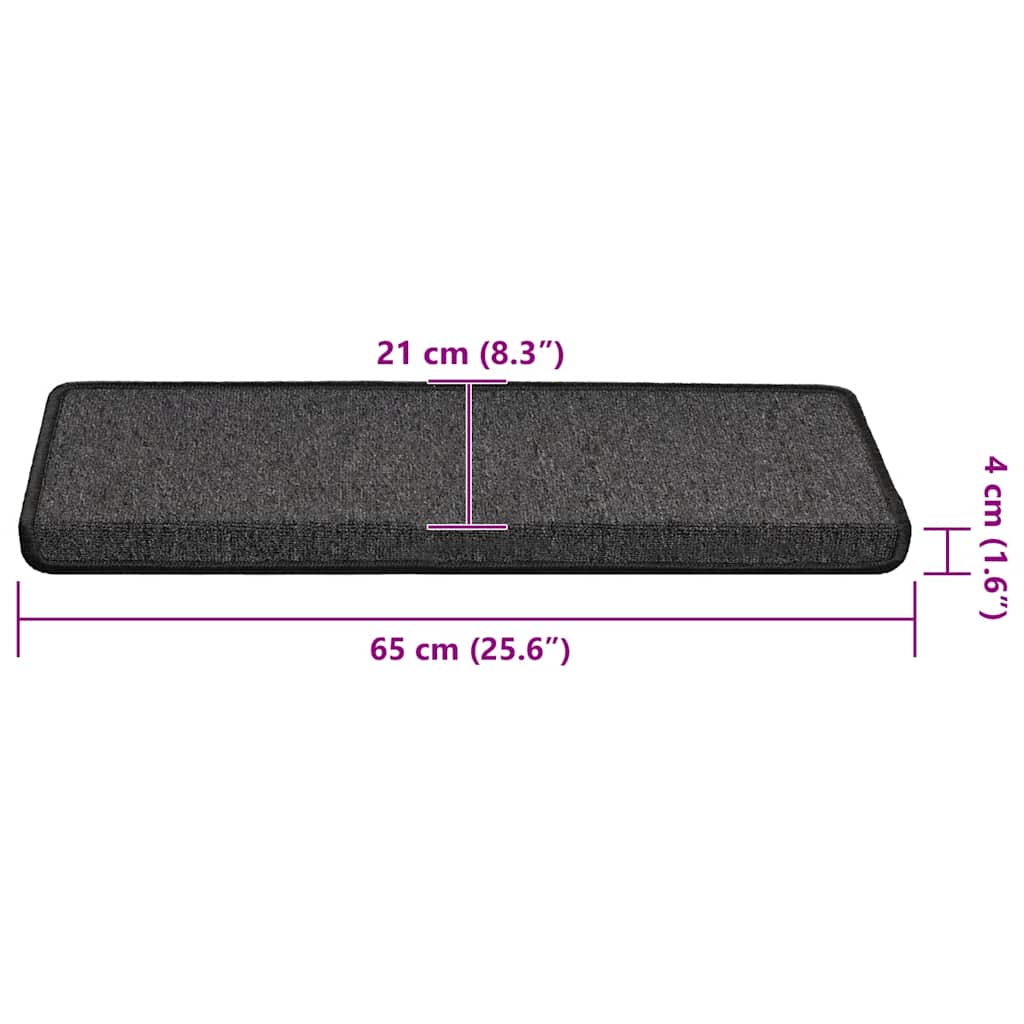 Stufenmatten 30 Stk. 65x21x4 cm Anthrazit Rechteckiger Rand
