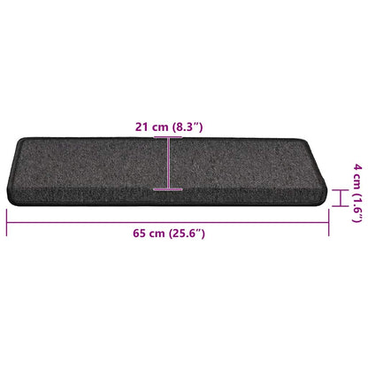Stufenmatten 30 Stk. 65x21x4 cm Anthrazit Rechteckiger Rand