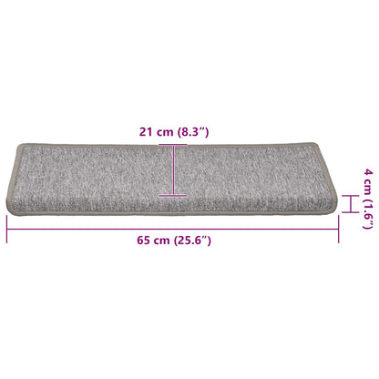 Stufenmatten 30 Stk. 65x21x4 cm Hellgrau Rechteckiger Rand