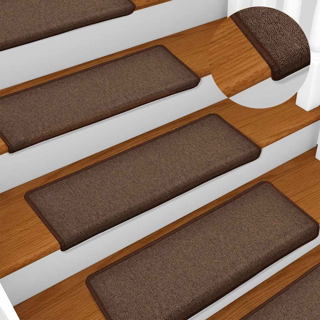 Stufenmatten 30 Stk. 65x21x4 cm Kaffeebraun Rechteckiger Rand