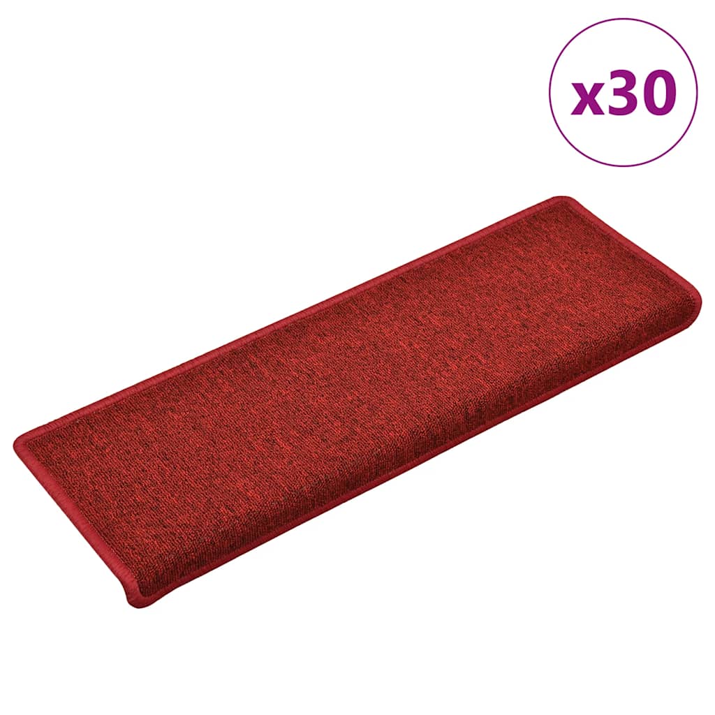 Stufenmatten 30 Stk. 65x21x4 cm Bordeaux Rechteckiger Rand