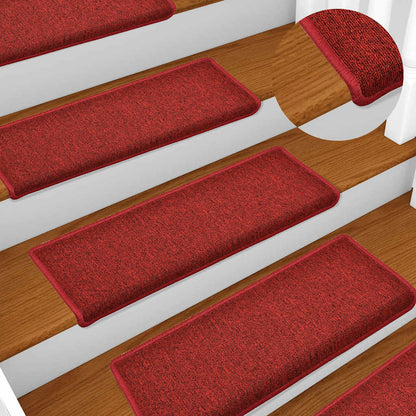 Stufenmatten 30 Stk. 65x21x4 cm Bordeaux Rechteckiger Rand