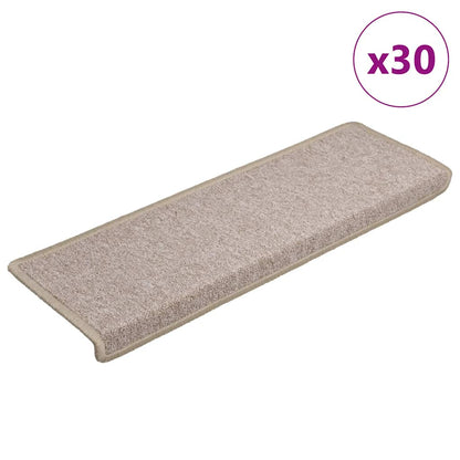 Stufenmatten 30 Stk. 65x21x4 cm Taupe Rechteckiger Rand