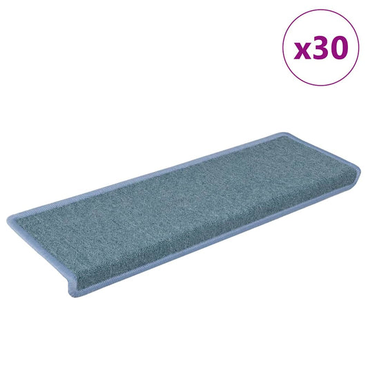 Stufenmatten 30 Stk. 65x21x4 cm Seeblau Rechteckiger Rand