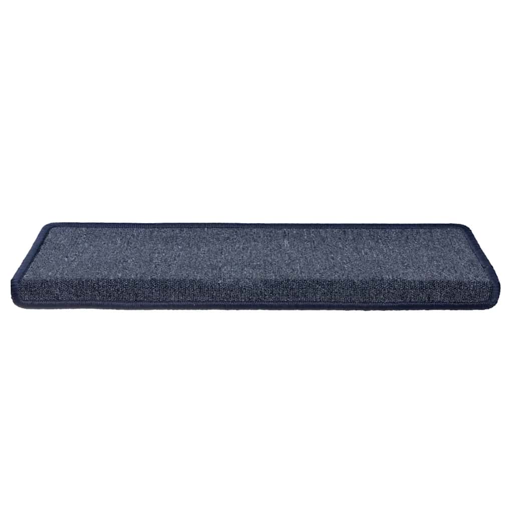 Stufenmatten 30 Stk. 65 x 21 x 4 cm Dunkelgrau und Blau Rechteckiger Rand