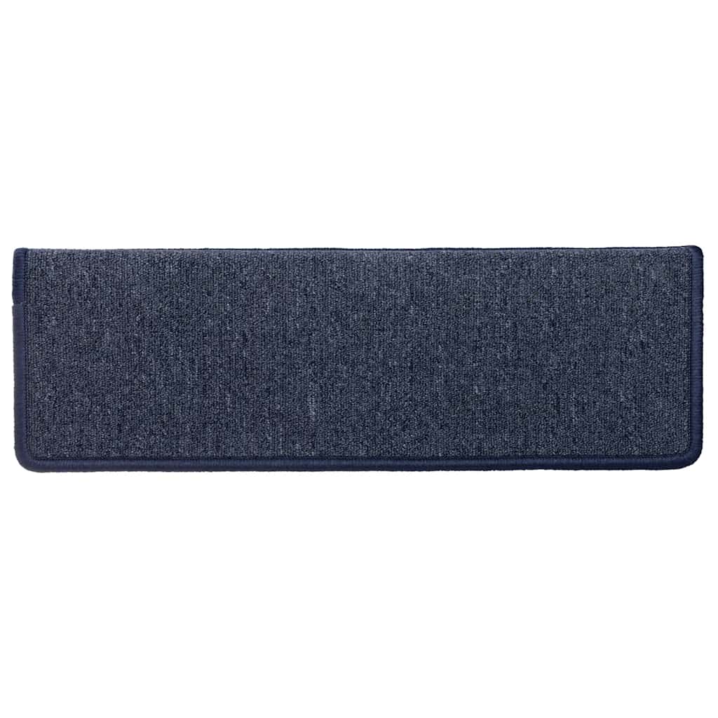 Stufenmatten 30 Stk. 65 x 21 x 4 cm Dunkelgrau und Blau Rechteckiger Rand