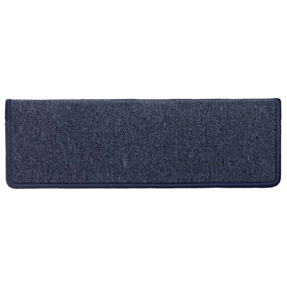 Stufenmatten 30 Stk. 65 x 21 x 4 cm Dunkelgrau und Blau Rechteckiger Rand