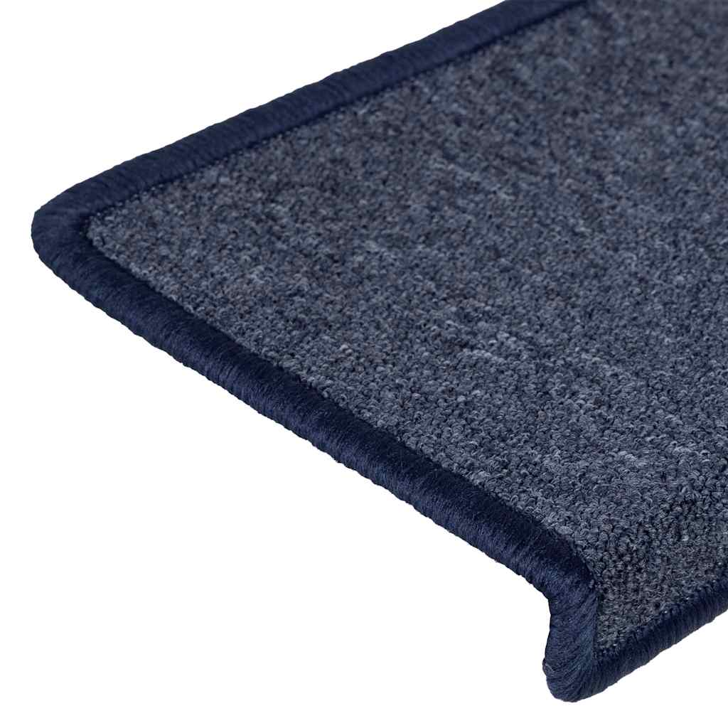Stufenmatten 30 Stk. 65 x 21 x 4 cm Dunkelgrau und Blau Rechteckiger Rand