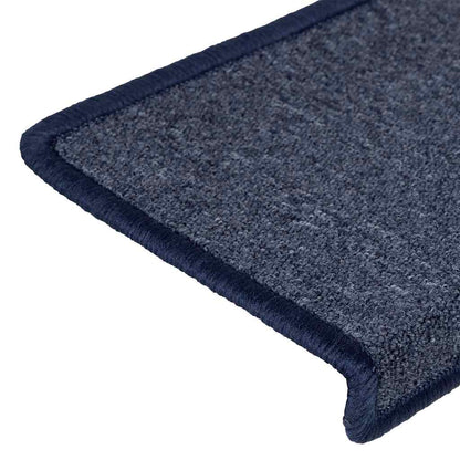 Stufenmatten 30 Stk. 65 x 21 x 4 cm Dunkelgrau und Blau Rechteckiger Rand
