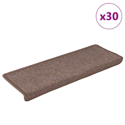 Stufenmatten 30 Stk. 65x21x4 cm Braun Rechteckiger Rand