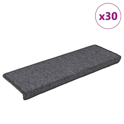 Stufenmatten 30 Stk. 65x21x4 cm Dunkelgrau Rechteckiger Rand