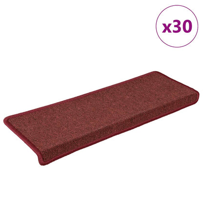 Stufenmatten 30 Stk. 65x21x4 cm Bordeaux Rechteckiger Rand