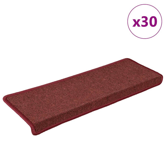 Stufenmatten 30 Stk. 65x21x4 cm Bordeaux Rechteckiger Rand