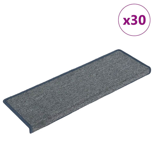 Stufenmatten 30 Stk. 65 x 21 x 4 cm Hellgrau und Blau Rechteckiger Rand