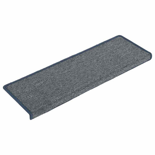 Stufenmatten 30 Stk. 65 x 21 x 4 cm Hellgrau und Blau Rechteckiger Rand