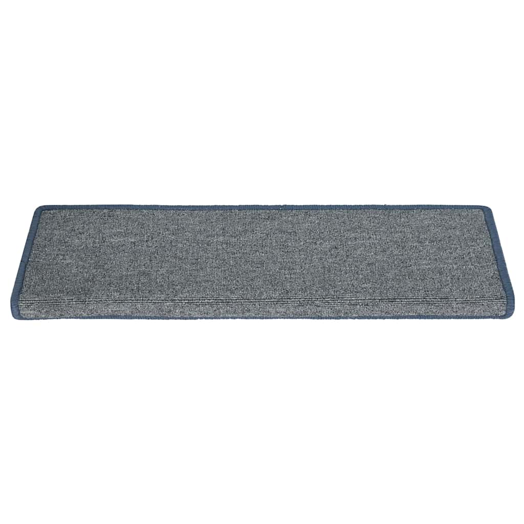 Stufenmatten 30 Stk. 65 x 21 x 4 cm Hellgrau und Blau Rechteckiger Rand
