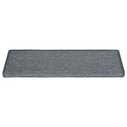 Stufenmatten 30 Stk. 65 x 21 x 4 cm Hellgrau und Blau Rechteckiger Rand