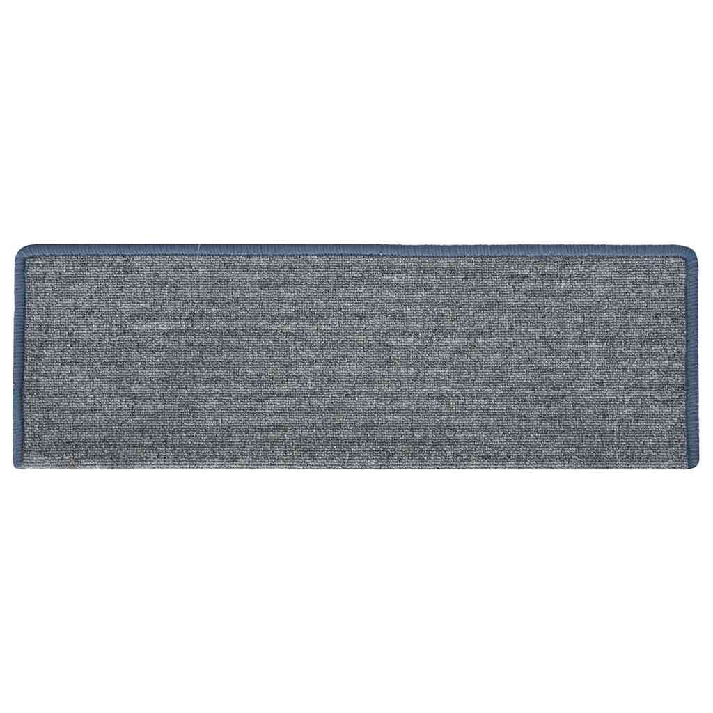 Stufenmatten 30 Stk. 65 x 21 x 4 cm Hellgrau und Blau Rechteckiger Rand