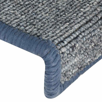 Stufenmatten 30 Stk. 65 x 21 x 4 cm Hellgrau und Blau Rechteckiger Rand