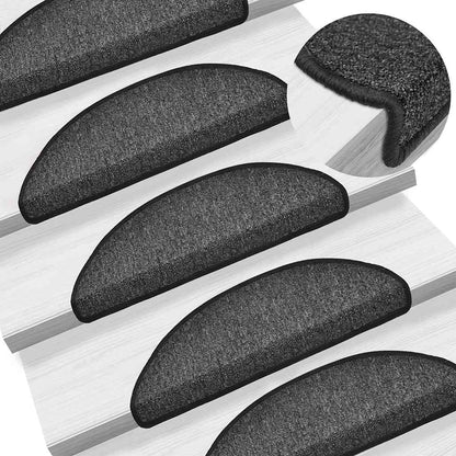 Stufenmatten 20 Stk. 56x17x3 cm Anthrazit Halbrund