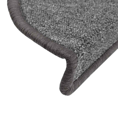 Stufenmatten 20 Stk. 56x17x3 cm Dunkelgrau Halbrund