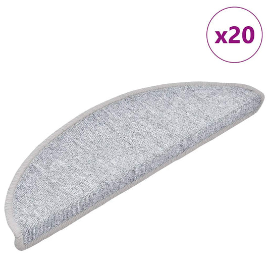 Stufenmatten 20 Stk. 56x17x3 cm Hellgrau Halbrund