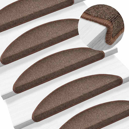 Stufenmatten 20 Stk. 56x17x3 cm Kaffeebraun Halbrund