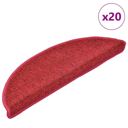 Stufenmatten 20 Stk. 56x17x3 cm Bordeaux Halbrund