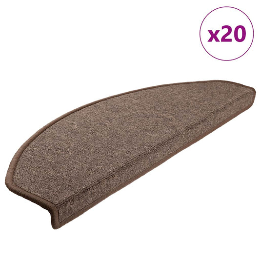 Stufenmatten 20 Stk. 65x24x4 cm Kaffeebraun Halbrund Groß