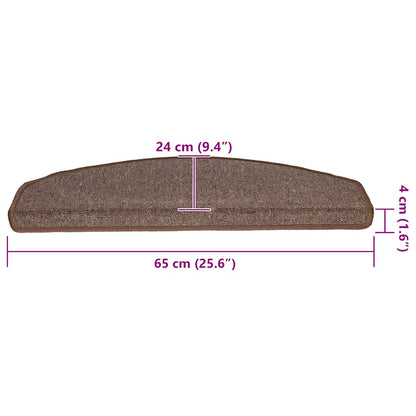 Stufenmatten 20 Stk. 65x24x4 cm Kaffeebraun Halbrund Groß