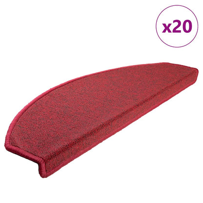 Stufenmatten 20 Stk. 65x24x4 cm Bordeaux Halbrund Groß
