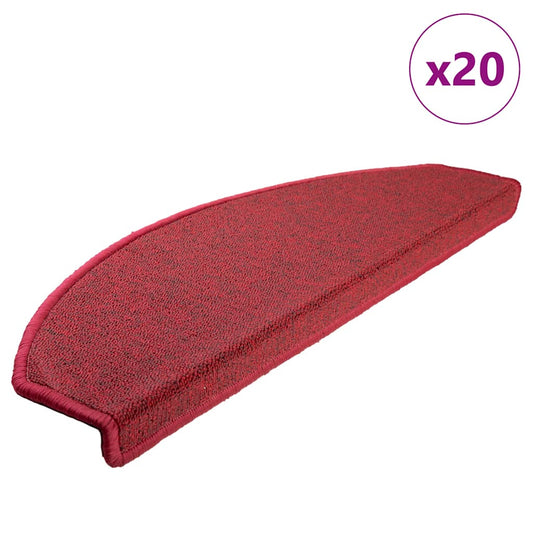Stufenmatten 20 Stk. 65x24x4 cm Bordeaux Halbrund Groß