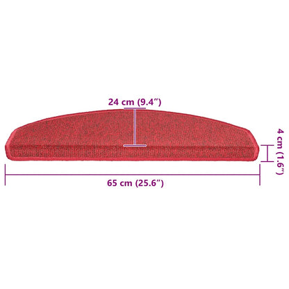 Stufenmatten 20 Stk. 65x24x4 cm Bordeaux Halbrund Groß