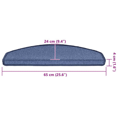 Stufenmatten 20 Stk. 65x24x4 cm Blau Halbrund Groß