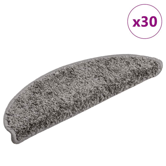 Stufenmatten 30 Stk. 56x17x3 cm Grau Halbrund