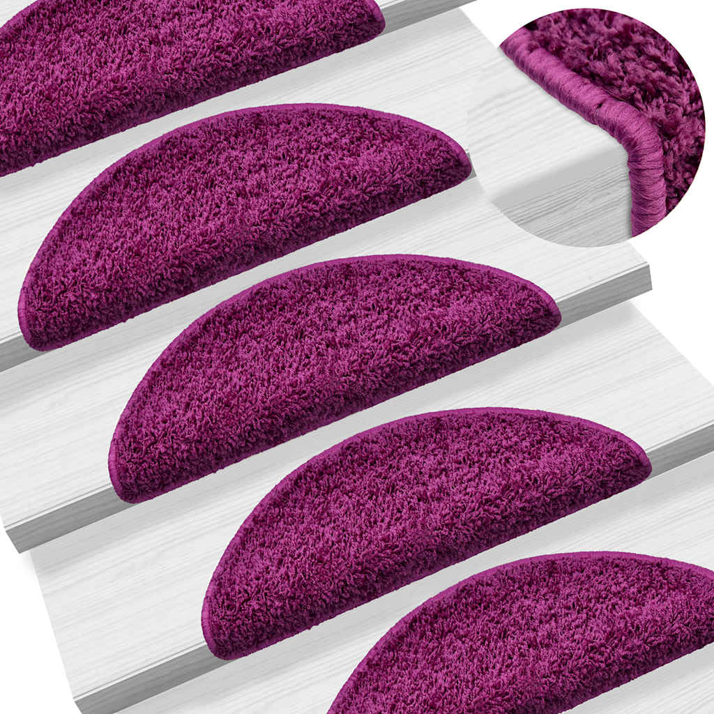 Stufenmatten 30 Stk. 56x17x3 cm Violett Halbrund