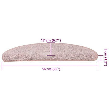 Stufenmatten 30 Stk. 56x17x3 cm Hellrosa Halbrund
