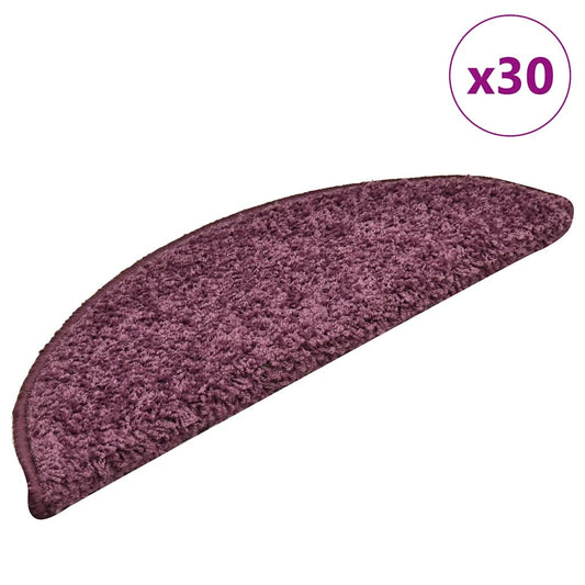 Stufenmatten 30 Stk. 56x17x3 cm Dunkelviolett Halbrund